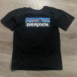 Patagonia Black Tee with Vibrant Logo